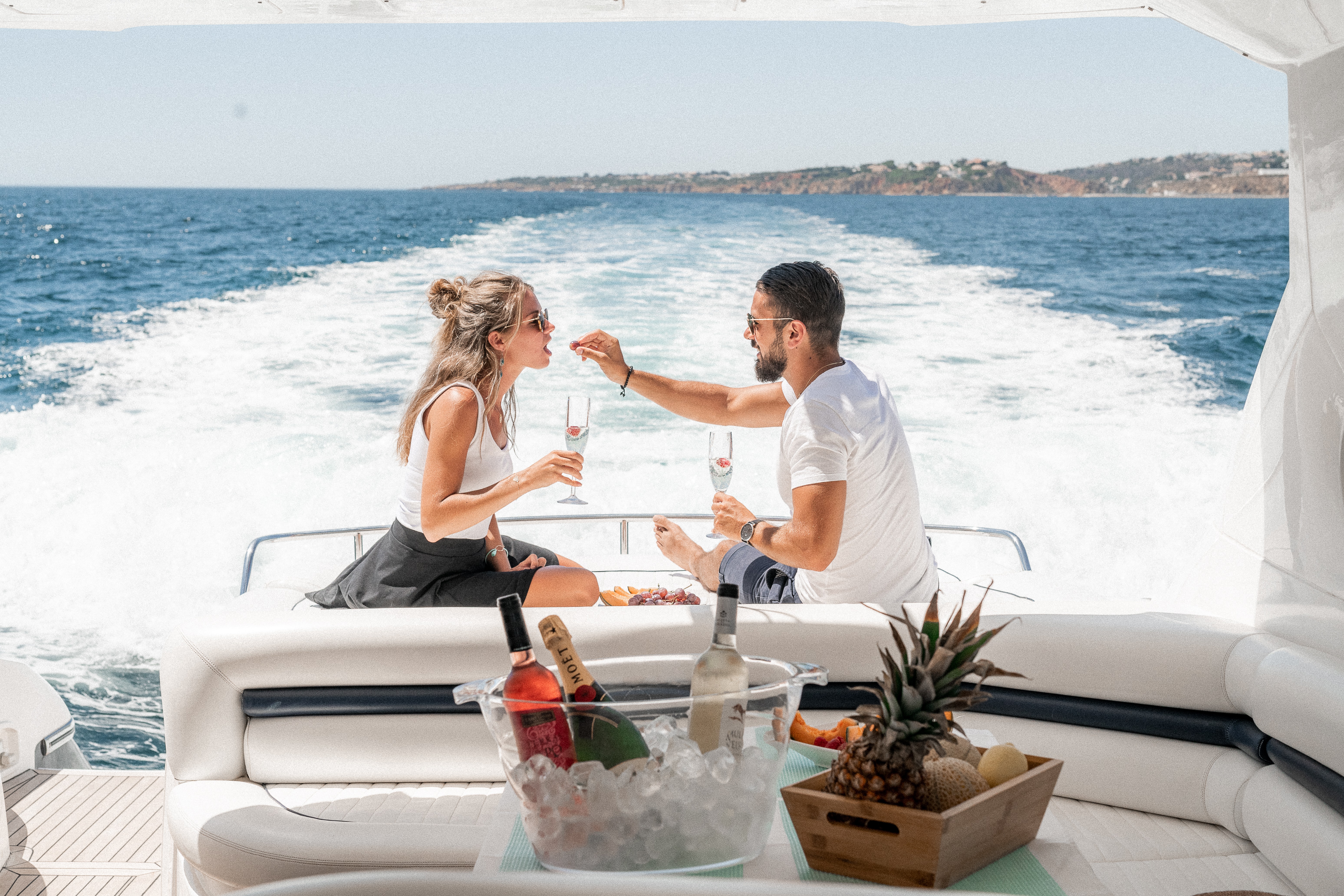 couples in boat